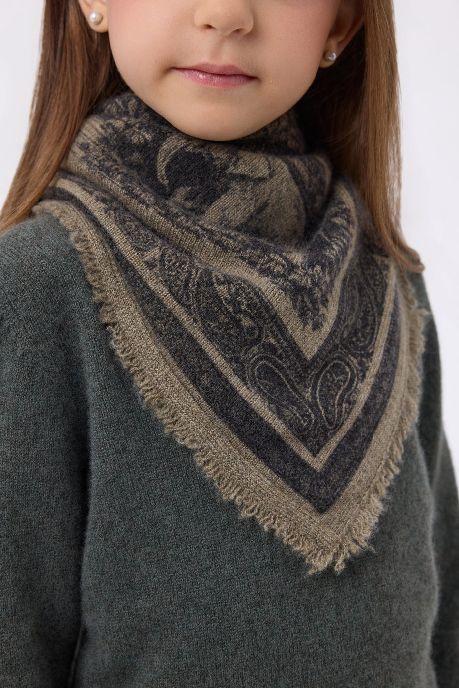 Small Grande Serre Bandana - Khaki Marl - Children
