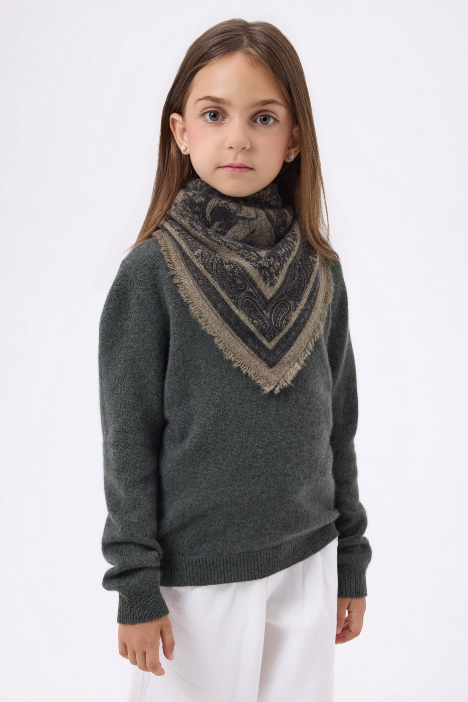 Small Grande Serre Bandana - Khaki Marl - Children
