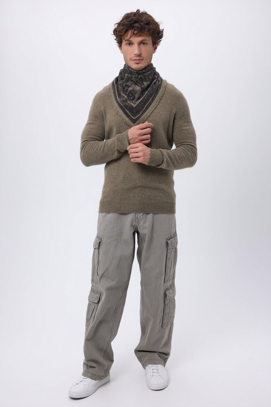 Small Grande Serre Bandana - Khaki Marl - Men