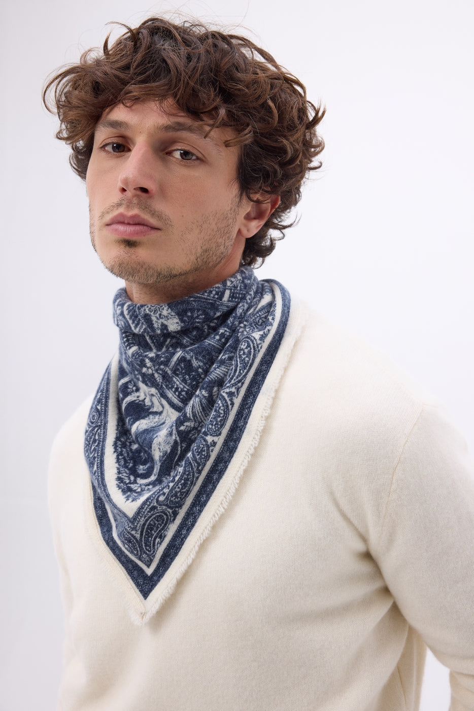 Small Grande Serre Bandana - Navy Blue - Men