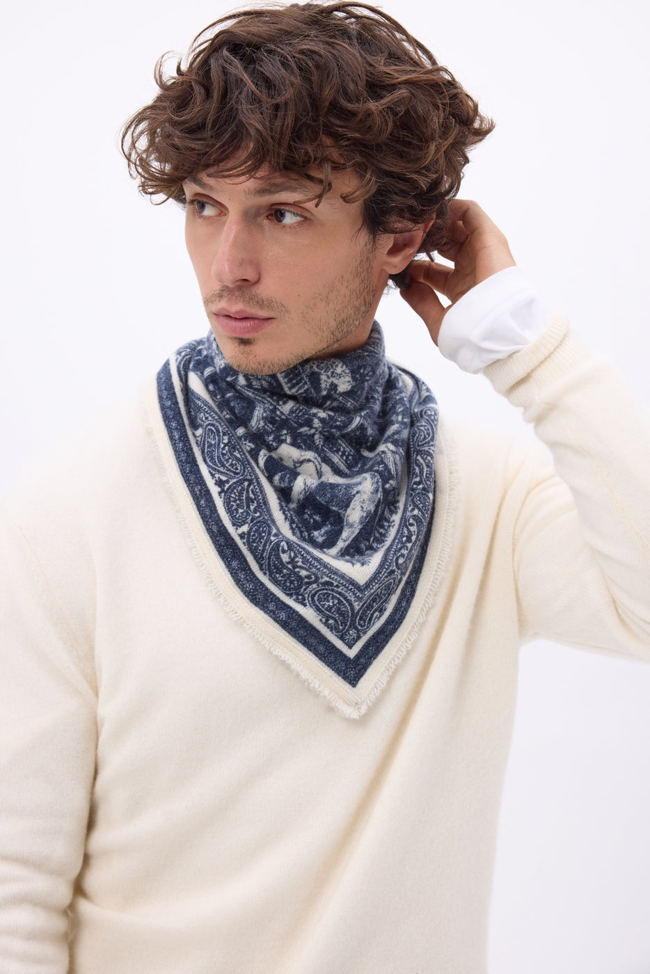 Small Grande Serre Bandana - Navy Blue - Men