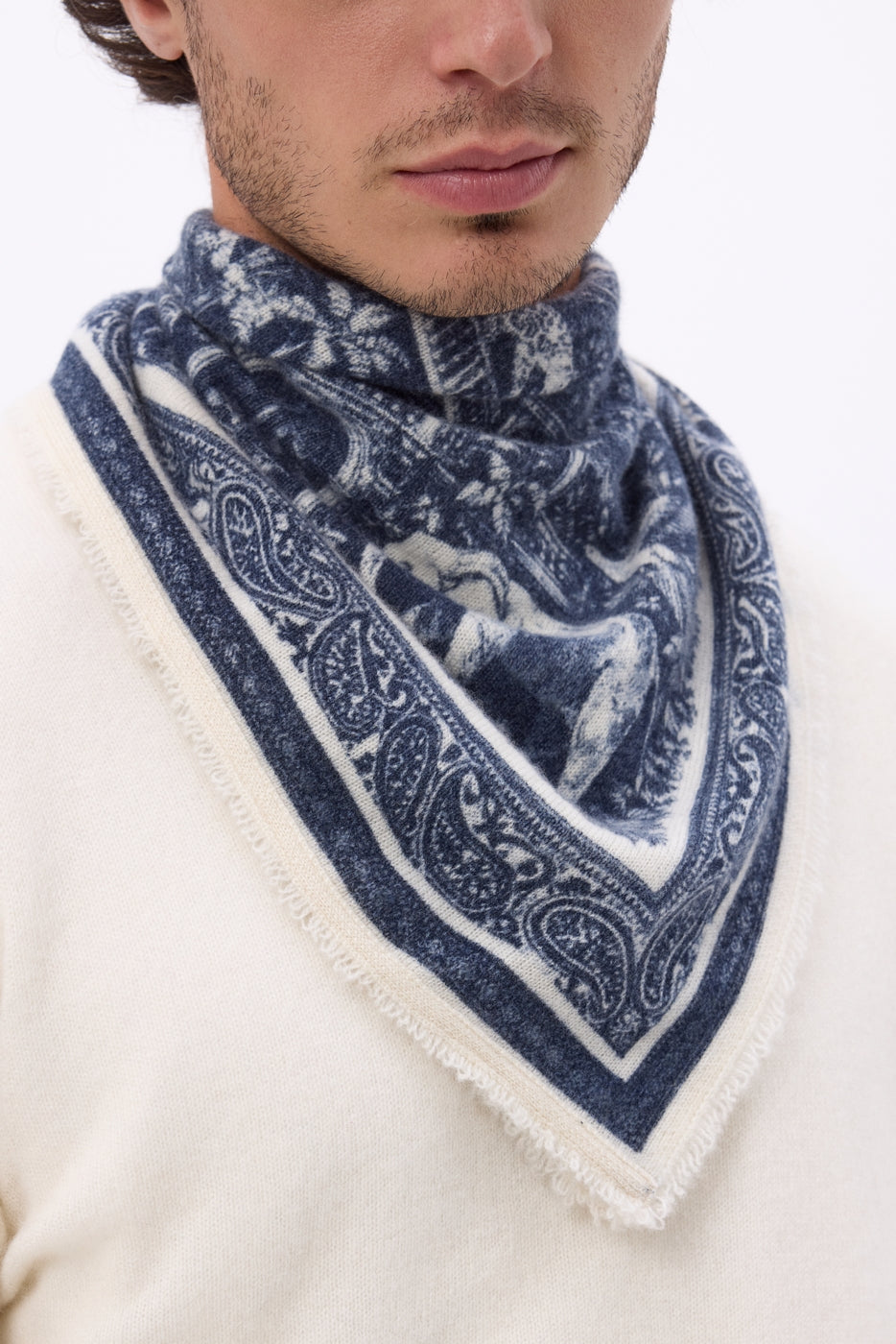 Small Grande Serre Bandana - Navy Blue - Men