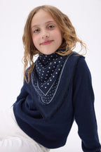 Petit Bandana Heritage Pois - Bleu Marine Blanc - Enfant
