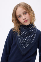 Petit Bandana Heritage Pois - Bleu Marine Blanc - Enfant