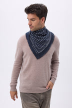 Petit Bandana Heritage Pois - Bleu Marine Blanc - Homme