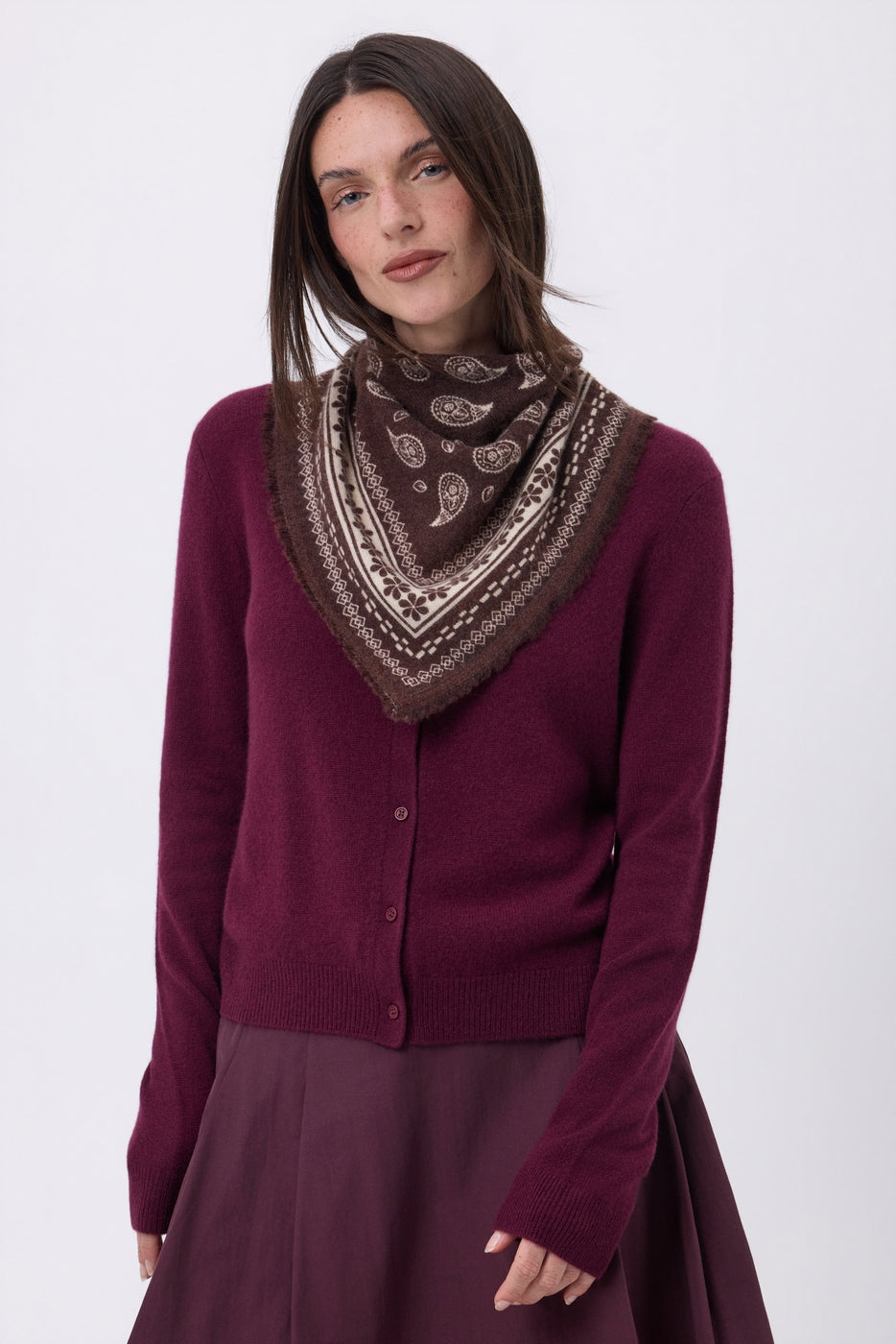 Small Peppy Bandana - Brown - Women