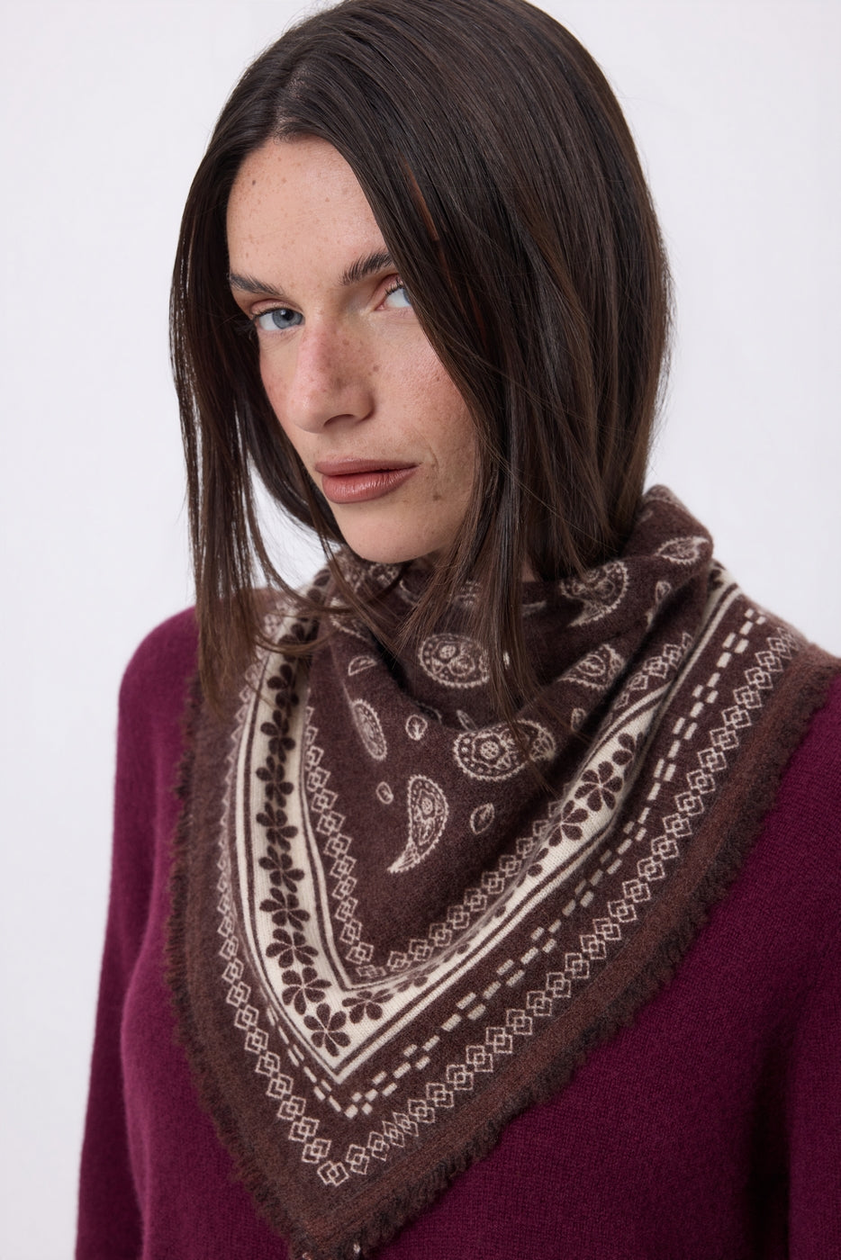 Small Peppy Bandana - Brown - Women