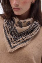 Bandana Piccolo Peppy - Beige Crema - Donna - 100% Cashmere