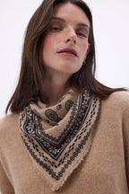 Bandana Piccolo Peppy - Beige Crema - Donna - 100% Cashmere
