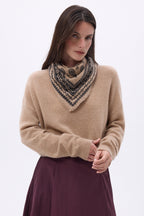 Bandana Piccolo Peppy - Beige Crema - Donna - 100% Cashmere