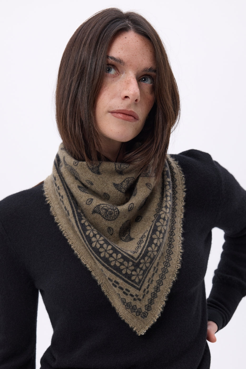 Bandana pequeño Peppy - Caqui jaspeado - Mujer