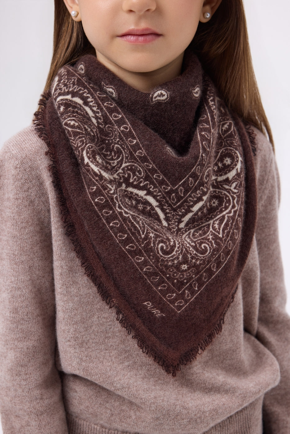 Petit Bandana Presley - Marron Blanc - Enfant
