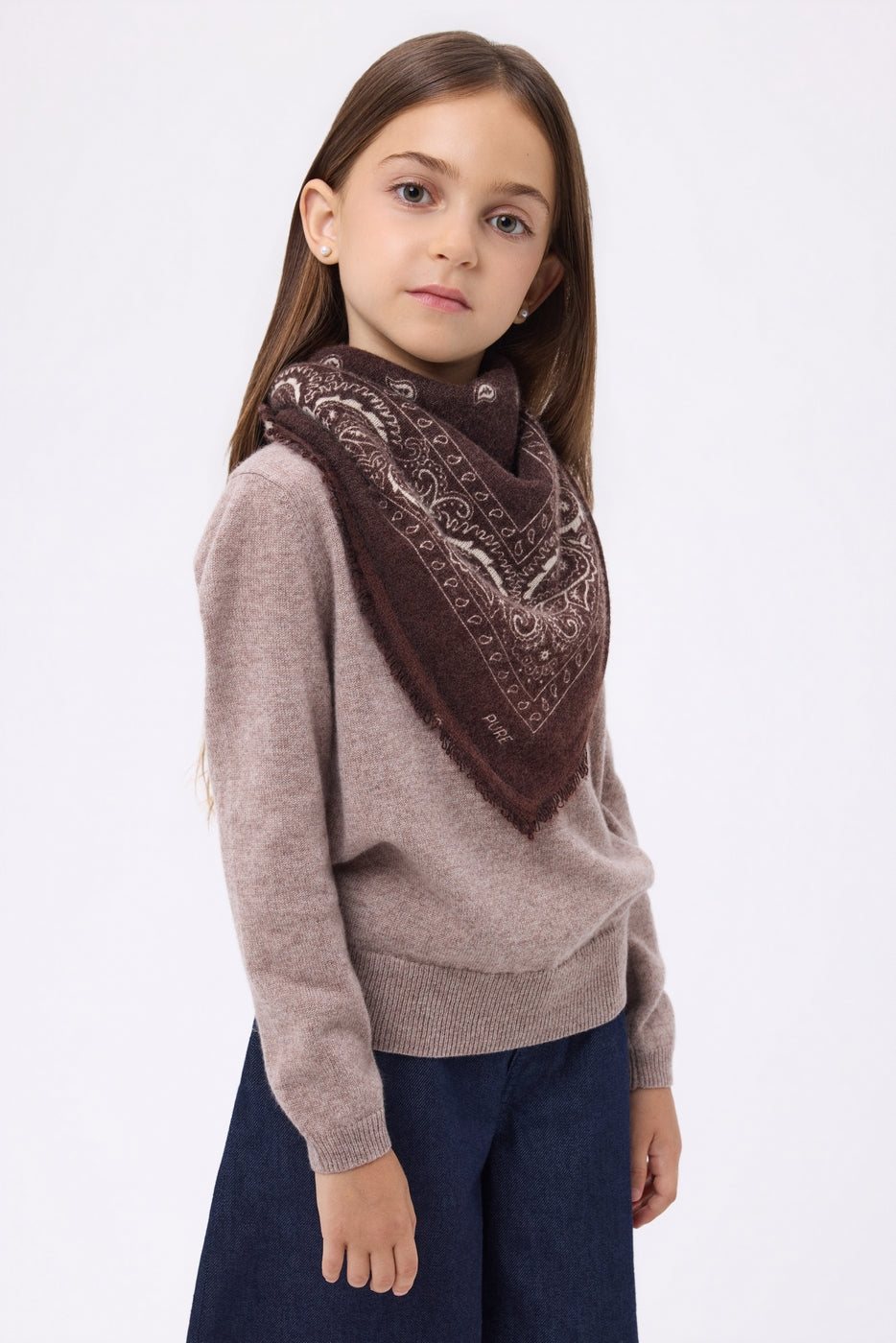 Petit Bandana Presley - Marron Blanc - Enfant