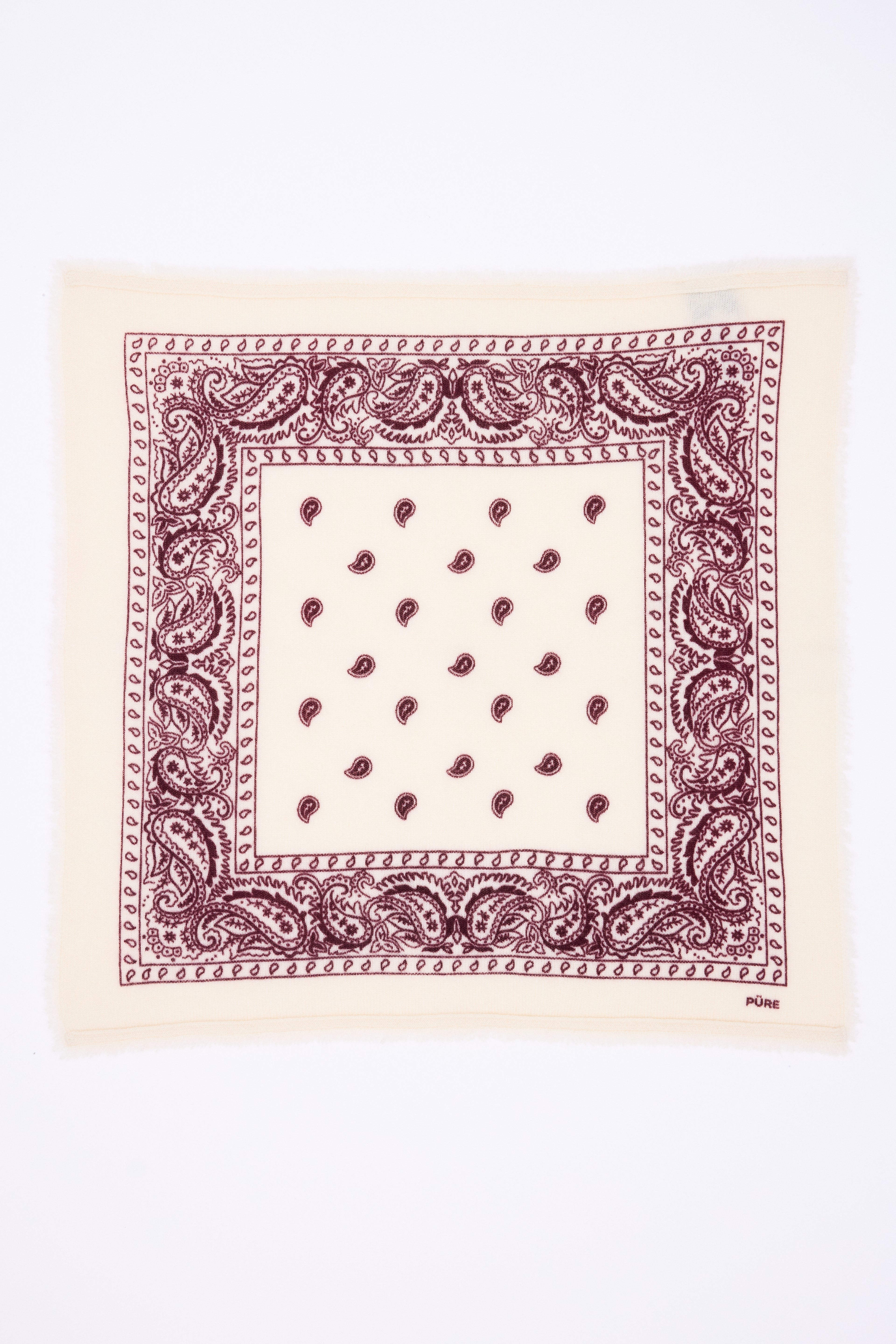 Petit Bandana Presley - Blanc Burgundy - Homme