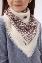 Petit Bandana Presley - Blanc Burgundy - Enfant