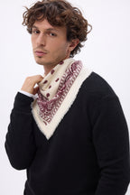 Petit Bandana Presley - Blanc Burgundy - Homme