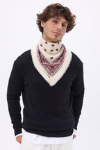 Petit Bandana Presley - Blanc Burgundy - Homme