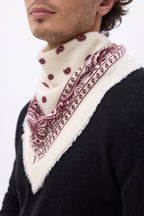 Petit Bandana Presley - Blanc Burgundy - Homme