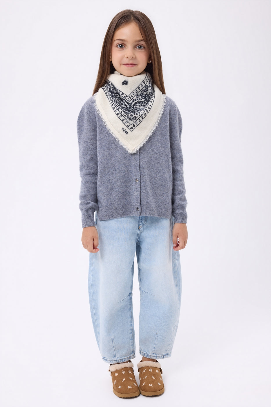 Petit Bandana Presley - Blanc Bleu Marine - Enfant