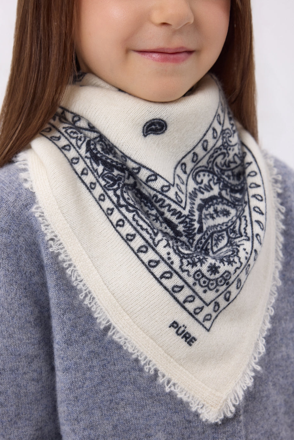 Petit Bandana Presley - Blanc Bleu Marine - Enfant