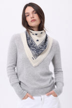 Bandana pequeño Presley - Blanco Azul Marino - Mujer