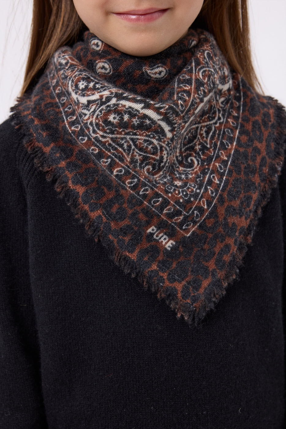 Bandana pequeño Presley - leopardo blanco - niño