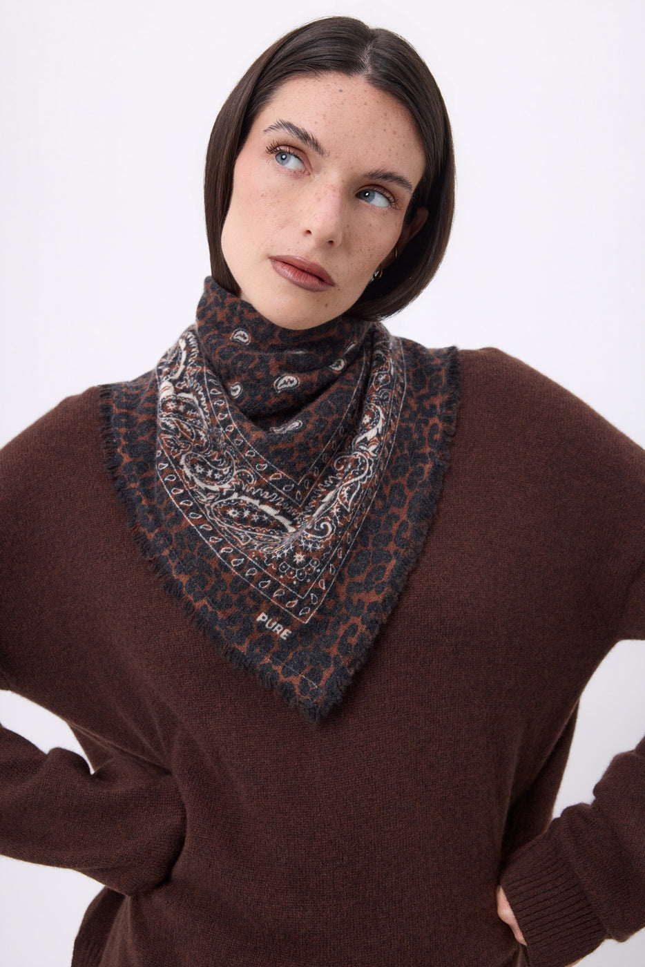 Bandana pequeño Presley - Leopardo blanco - Mujer