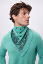 Bandana pequeño Presley - Verde pastel negro - Hombre
