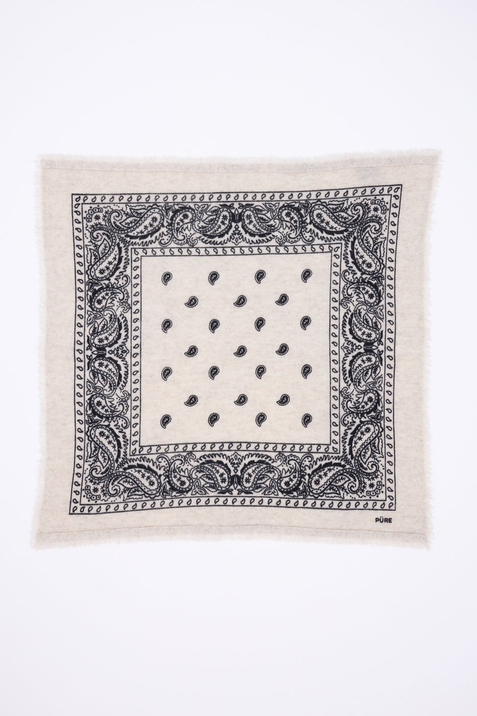 Petit Bandana Presley - Neutral Noir - Homme - 100% Cachemire