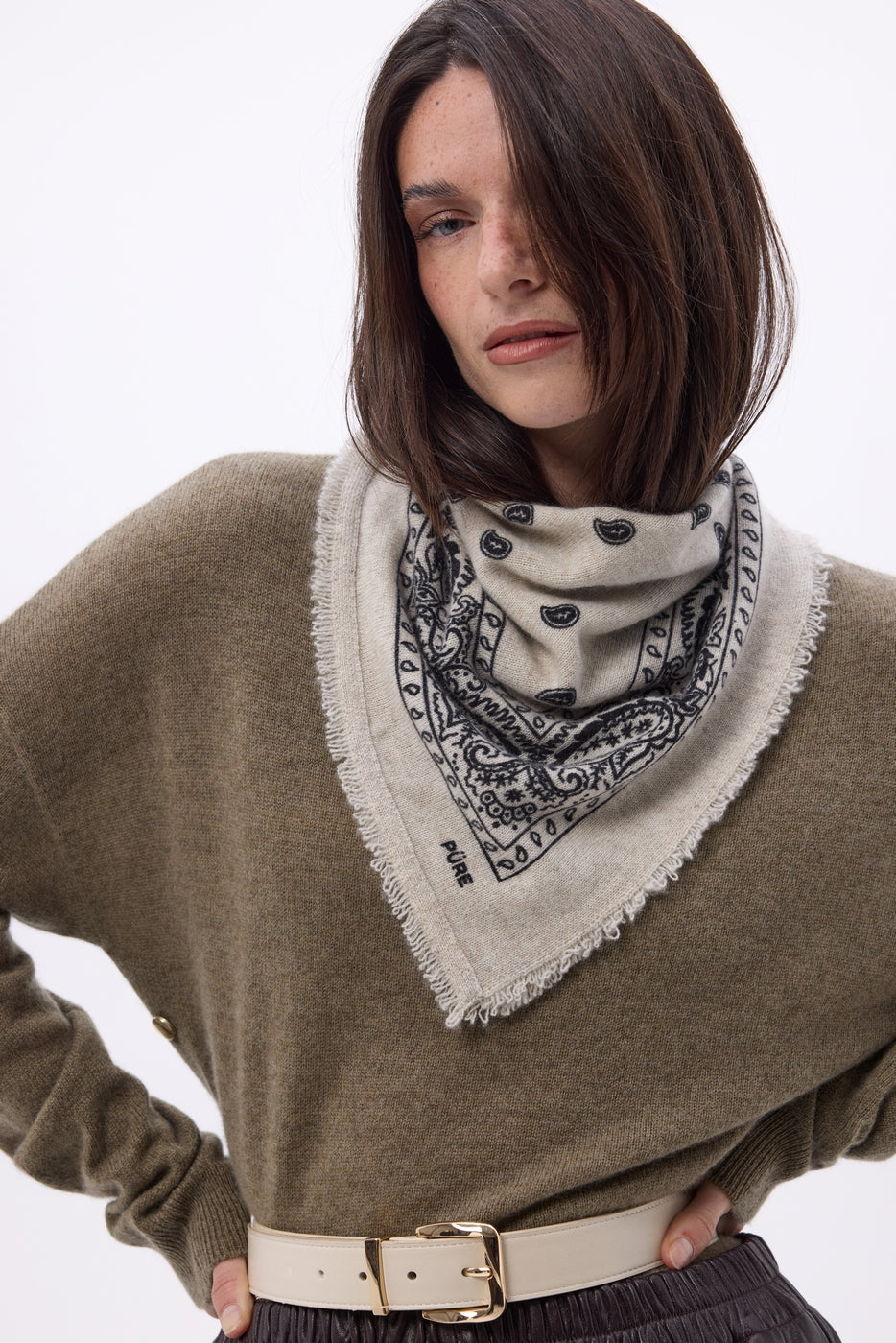 Petit Bandana Presley - Neutral Noir - Femme