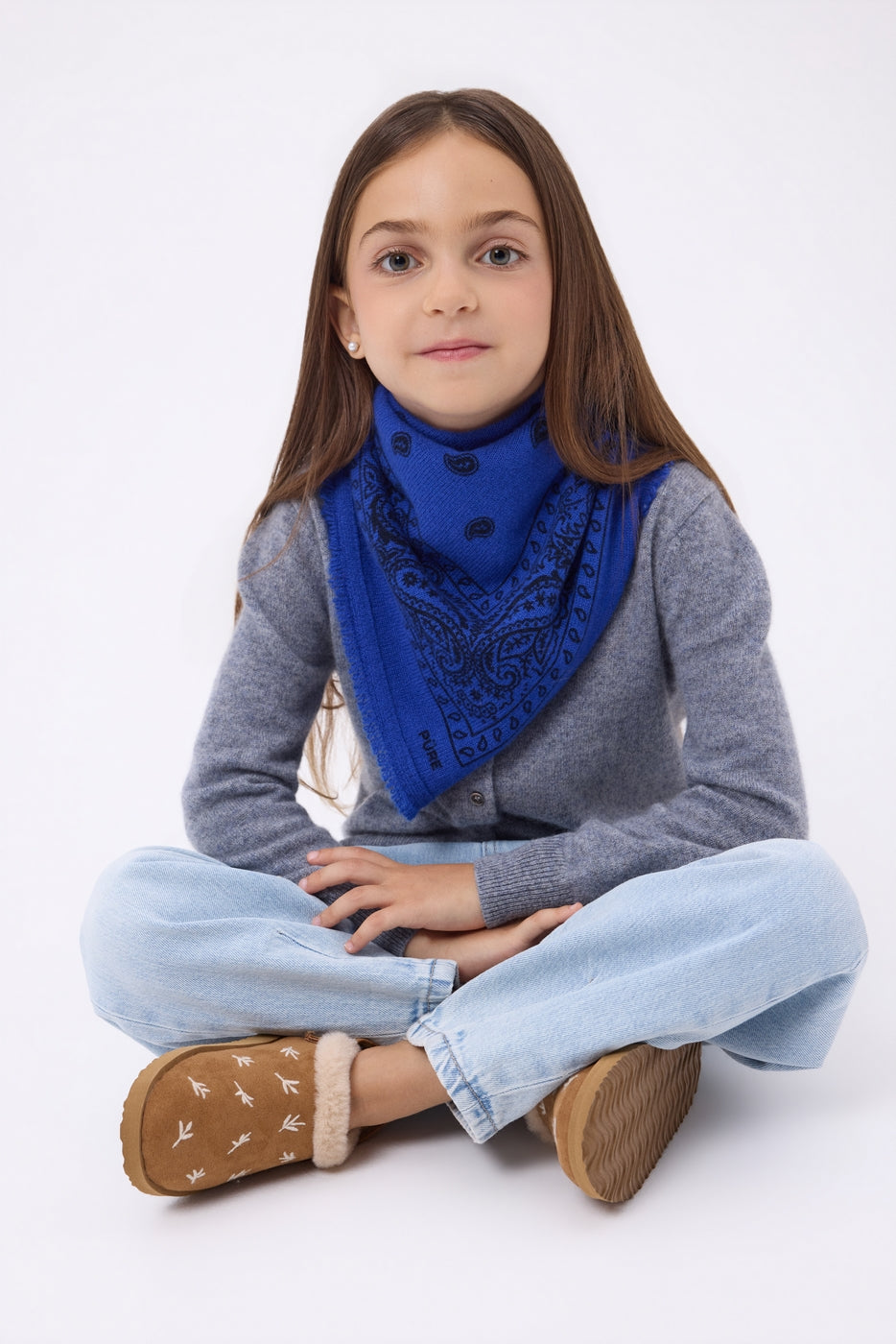Small Presley Bandana - Royal Blue Black - Kids