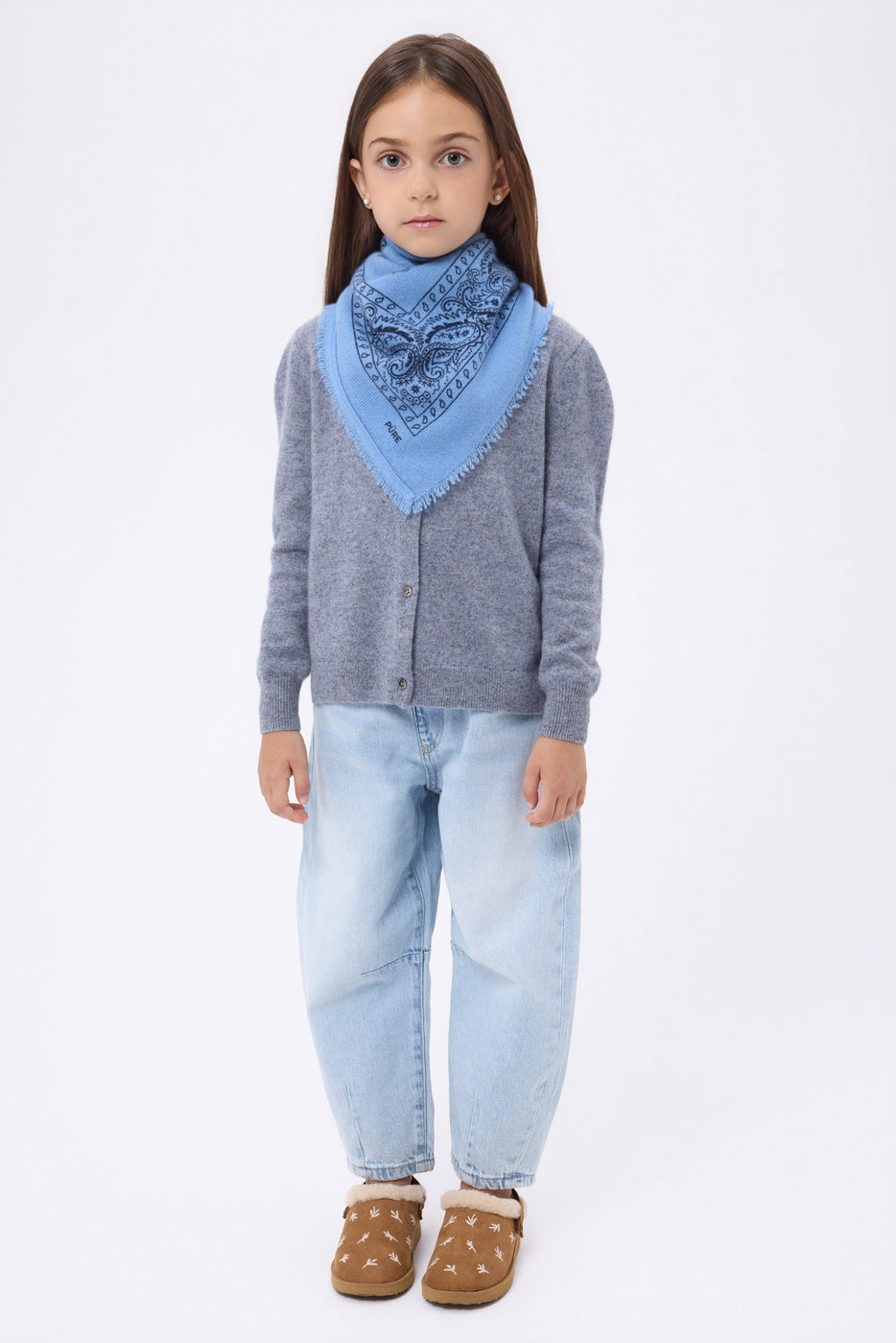 Petit Bandana Presley - Bleu Clair Bleu Marine - Enfant