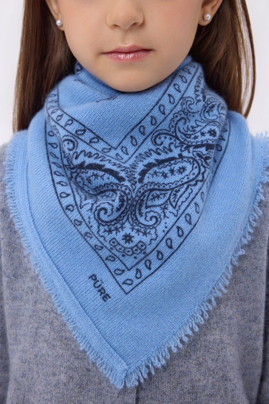 Petit Bandana Presley - Bleu Clair Bleu Marine - Enfant