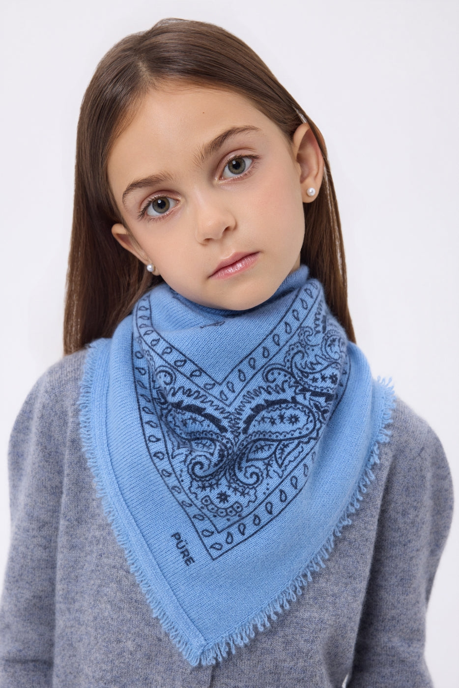 Petit Bandana Presley - Bleu Clair Bleu Marine - Enfant