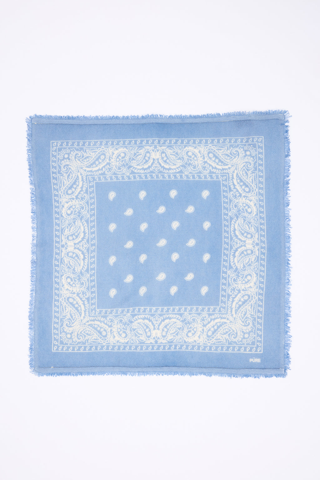 Petit Bandana Presley - Bleu Clair Blanc - Enfant - 100% Cachemire