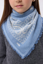 Petit Bandana Presley - Bleu Clair Blanc - Enfant