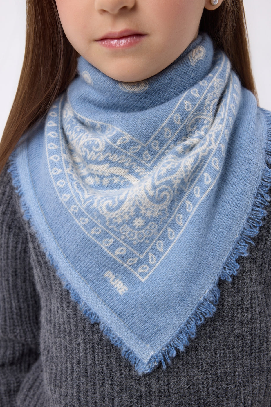 Petit Bandana Presley - Bleu Clair Blanc - Enfant