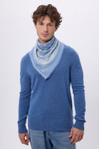 Petit Bandana Presley - Bleu Clair Blanc - Homme