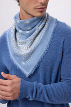 Petit Bandana Presley - Bleu Clair Blanc - Homme