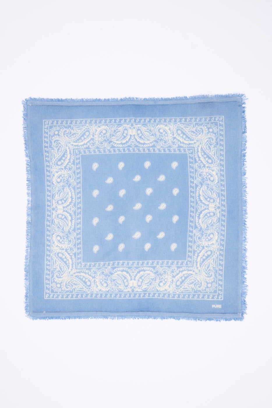 Piccola Bandana Presley - Celeste Bianco - Donna - 100% Cashmere