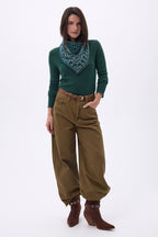 Petit Bandana Quantico - Vert Bouteille - Femme