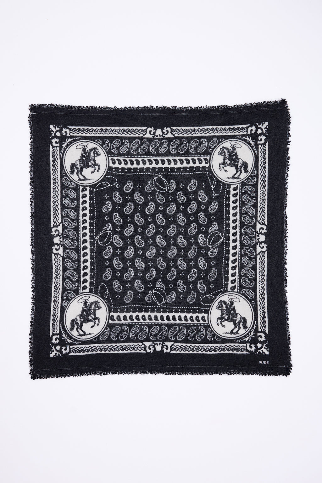 Bandana pequeño de rodeo Small Rodeo - Negro - Hombre