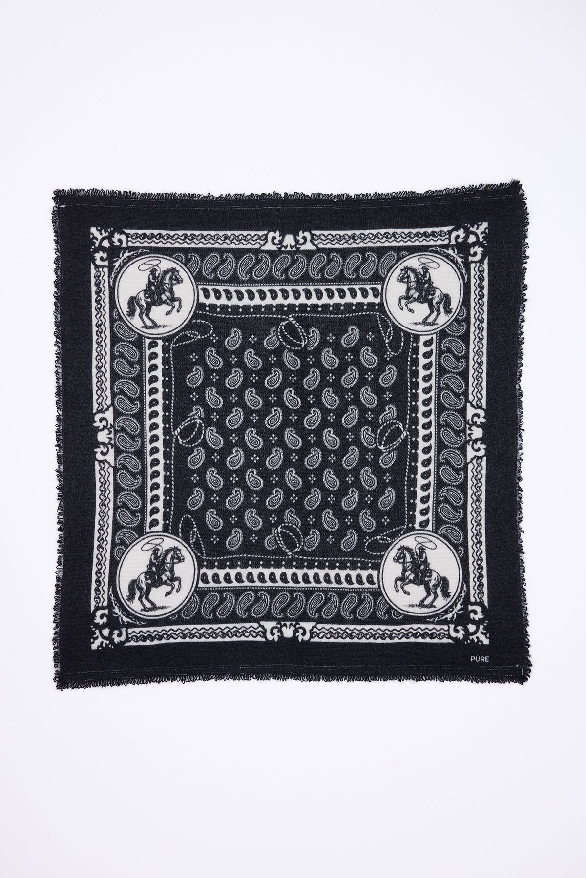 Bandana pequeño de rodeo Small Rodeo - Negro - Hombre