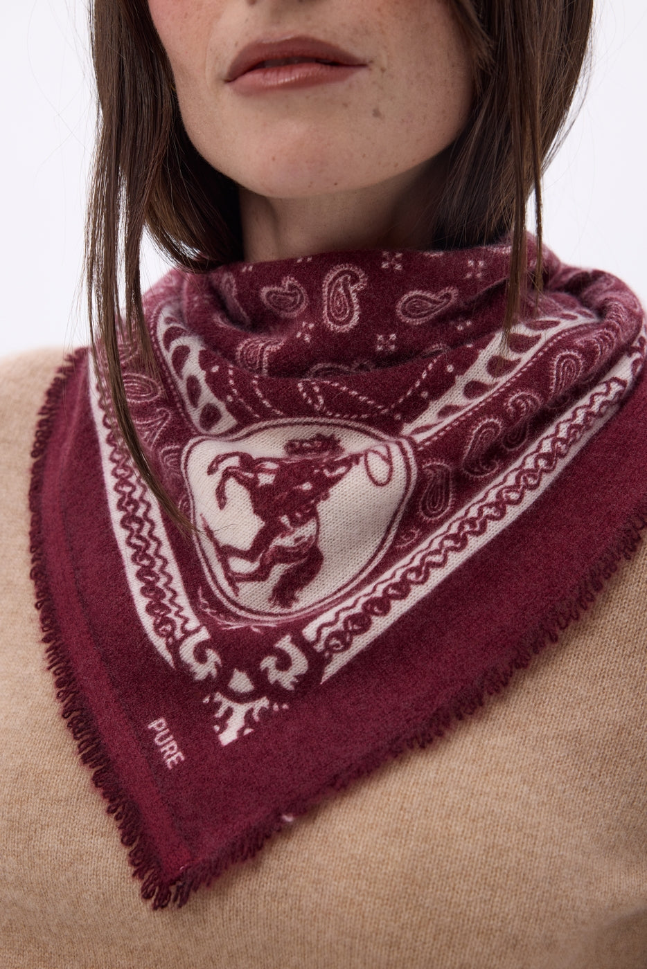 Small Rodeo Bandana Small Rodeo - Burgundy - Women