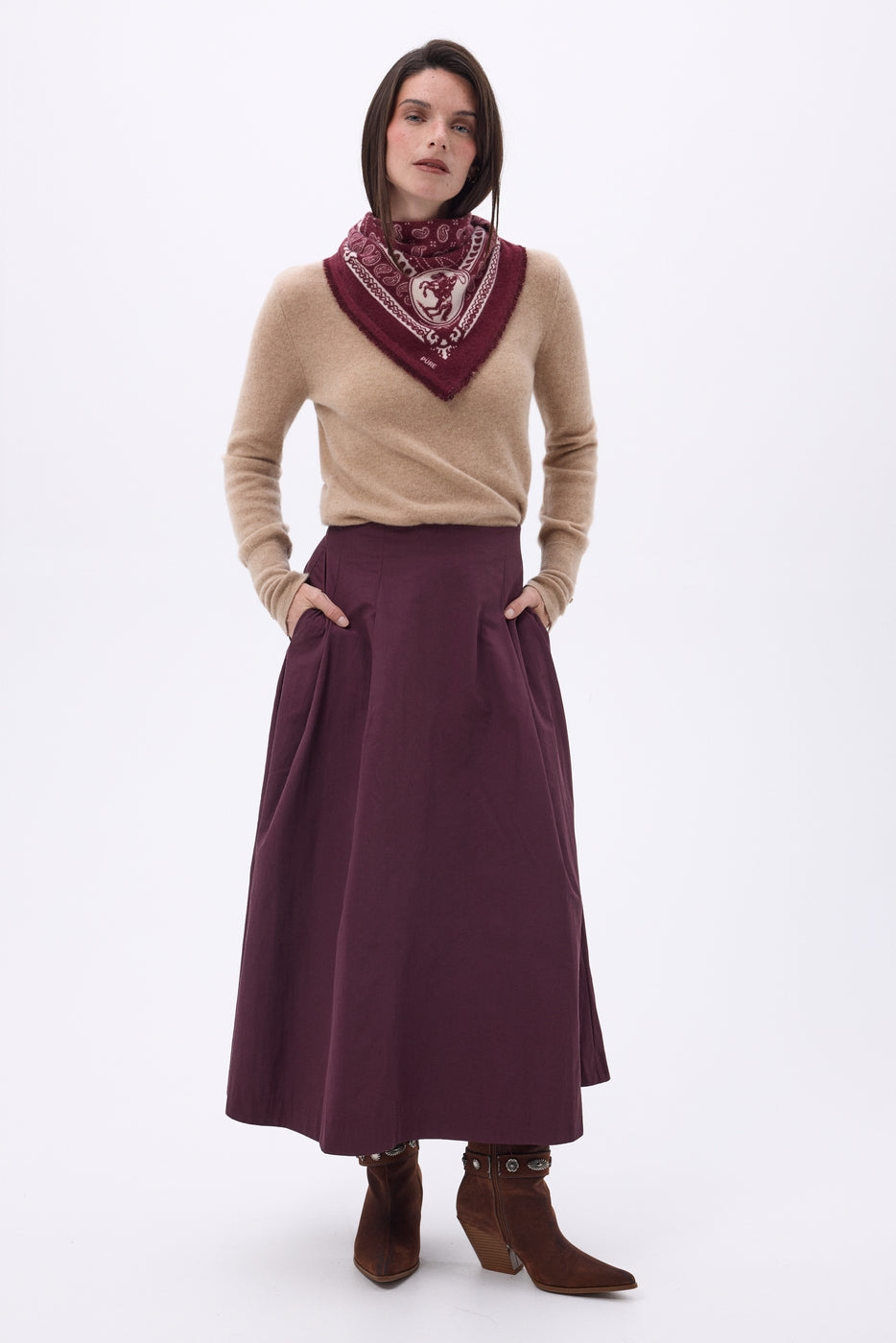 Small Rodeo Bandana Small Rodeo - Burgundy - Women