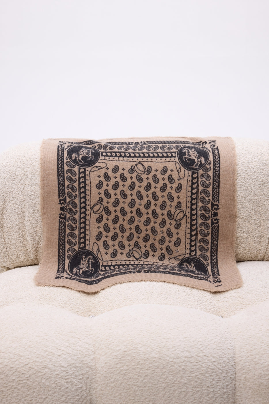 Bandana pequeño de rodeo Small Rodeo - Beige crema - Mujer