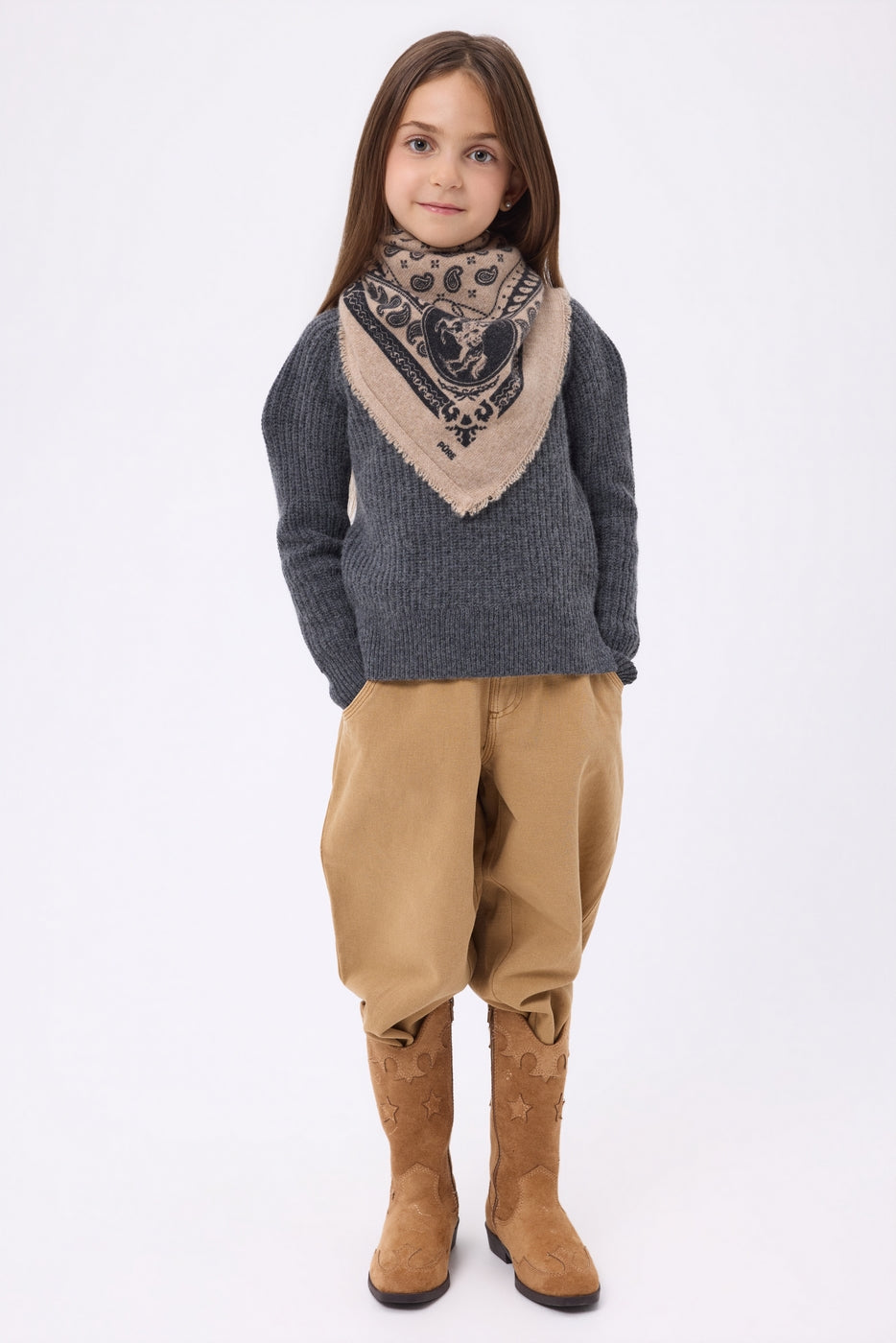 Bandana pequeño de rodeo Small Rodeo - Beige crema - Niño