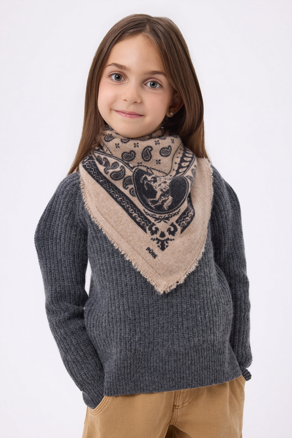 Bandana pequeño de rodeo Small Rodeo - Beige crema - Niño
