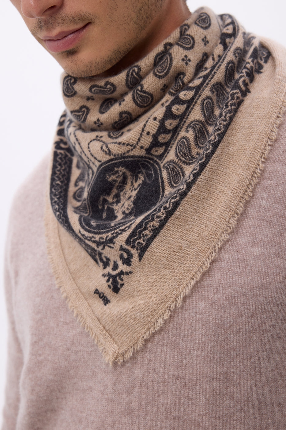 Petit Bandana Rodéo Small Rodeo - Beige Creme - Homme