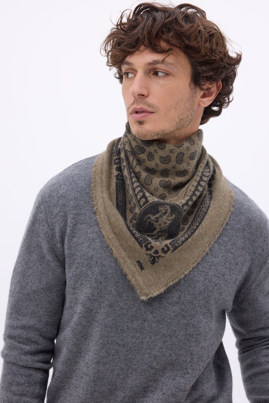 Petit Bandana Rodéo Small Rodeo - Khaki Chine - Homme